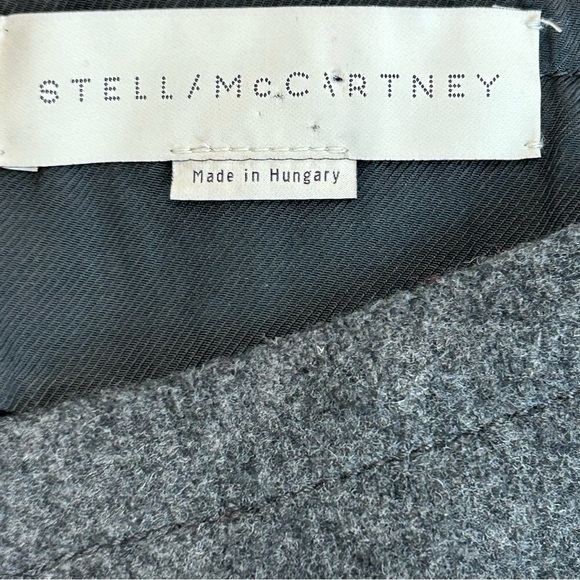 STELLA McCartney gray Pelier wrap front wool cashmere blend button skirt Sz 38 - Picture 10 of 15
